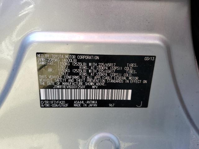 Photo 10 from auction – 2013 TOYOTA RAV4 XLE with VIN JTMRFREV8DD012569
