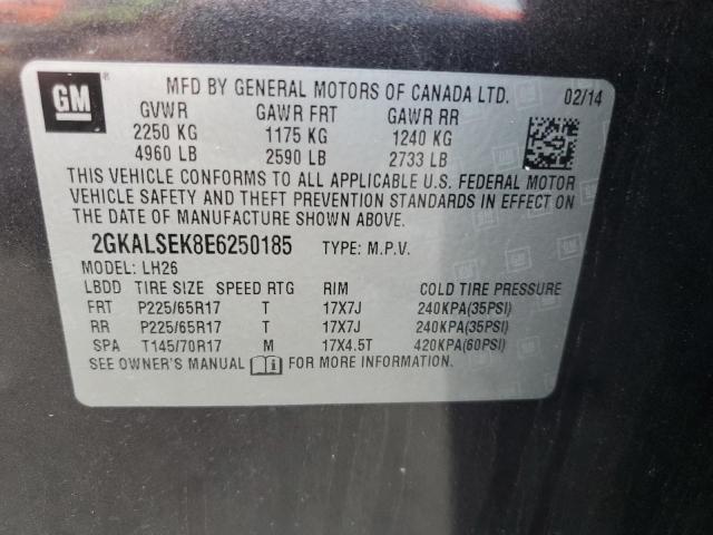 Photo 10 from auction – 2014 GMC TERRAIN SL with VIN 2GKALSEK8E6250185