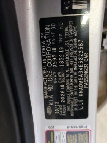 Photo 10 from auction – 2014 KIA RIO LX with VIN KNADM5A34E6322587