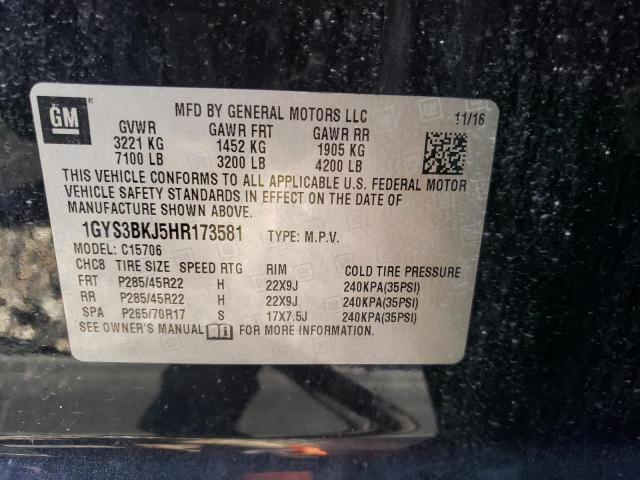 Photo 10 from auction – 2017 CADILLAC ESCALADE L with VIN 1GYS3BKJ5HR173581