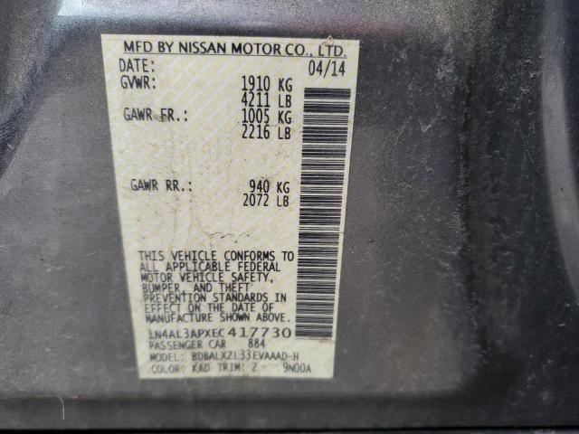 Photo 10 from auction – 2014 NISSAN ALTIMA 2.5 with VIN 1N4AL3APXEC417730