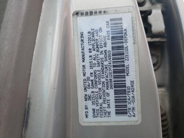 Photo 10 from auction – 2000 TOYOTA COROLLA VE with VIN 1NXBR12E3YZ414869