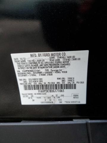 Photo 10 from auction – 2013 FORD TAURUS SHO with VIN 1FAHP2KT8DG171065