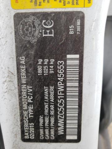 Photo 10 from auction – 2015 MINI COOPER S C with VIN WMWZC5C51FWP45653