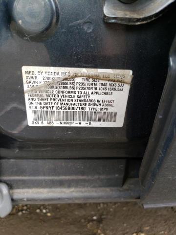 Photo 10 from auction – 2006 HONDA PILOT EX with VIN 5FNYF18456B007180