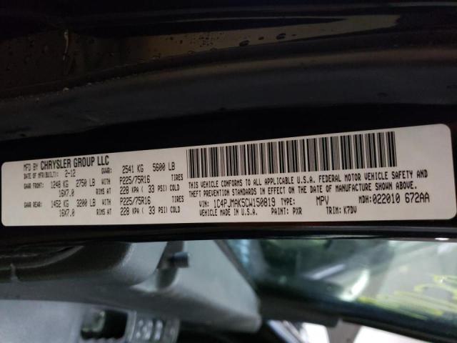 Photo 10 from auction – 2012 JEEP LIBERTY SP with VIN 1C4PJMAK5CW150819