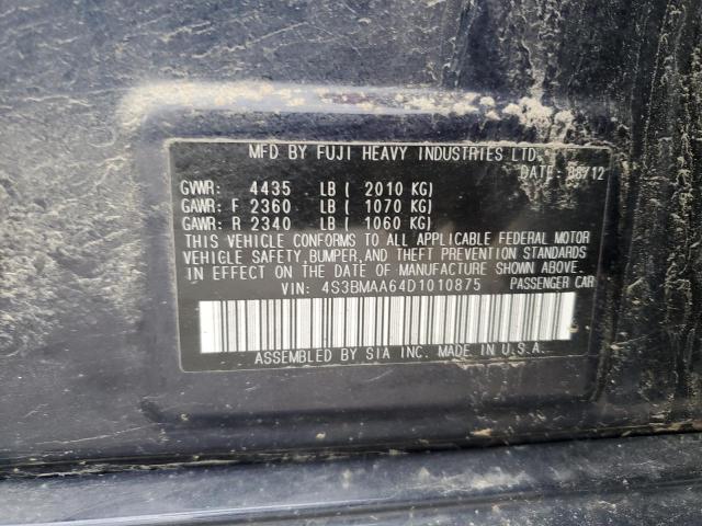 Photo 10 from auction – 2013 SUBARU LEGACY 2.5 with VIN 4S3BMAA64D1010875