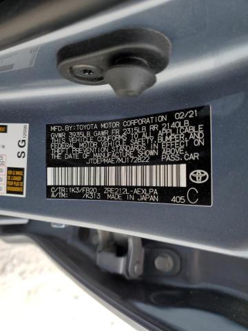 Photo 10 from auction – 2021 TOYOTA COROLLA LE with VIN JTDEPMAE7MJ172822