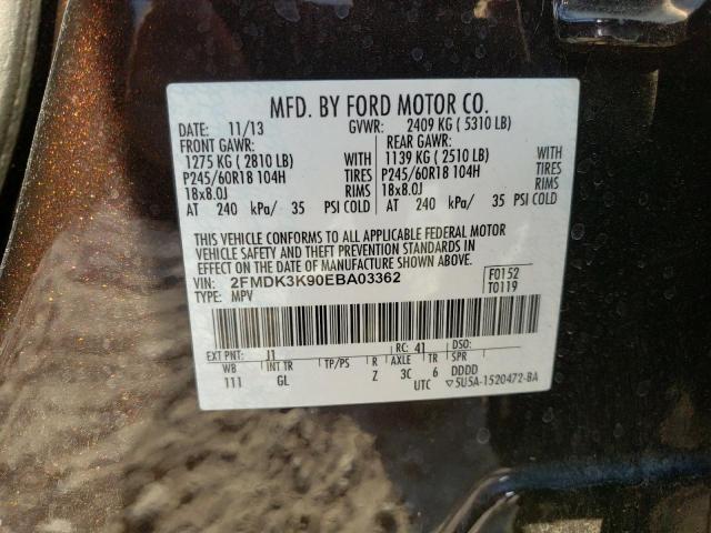Photo 10 from auction – 2014 FORD EDGE LIMIT with VIN 2FMDK3K90EBA03362