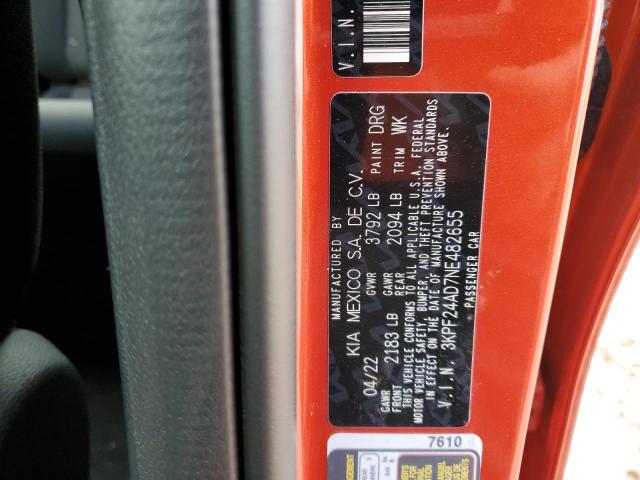 Photo 10 from auction – 2022 KIA FORTE with VIN 3KPF24AD7NE482655