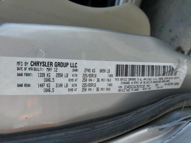 Photo 10 from auction – 2012 DODGE GRAND CARA with VIN 2C4RDGCG4CR373193