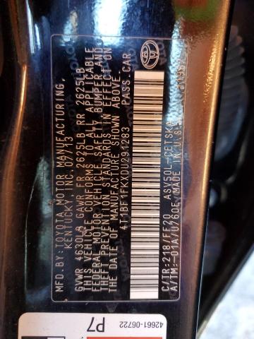 Photo 10 from auction – 2013 TOYOTA CAMRY L with VIN 4T1BF1FKXDU291283