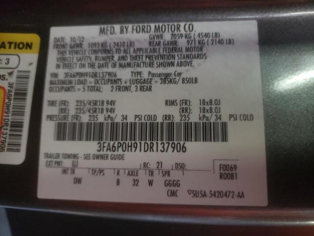 Photo 10 from auction – 2013 FORD FUSION SE with VIN 3FA6P0H91DR137906