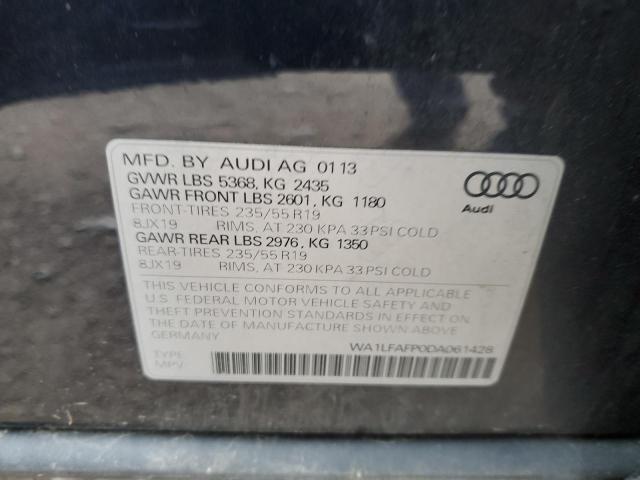 Photo 10 from auction – 2013 AUDI Q5 PREMIUM with VIN WA1LFAFP0DA061428