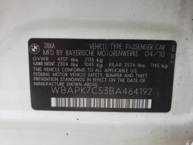 Photo 10 from auction – 2011 BMW 328 XI with VIN WBAPK7C53BA464192