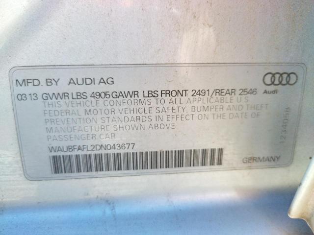 Photo 10 from auction – 2013 AUDI A4 PREMIUM with VIN WAUBFAFL2DN043677
