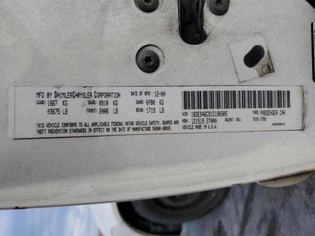 Photo 10 from auction – 2001 DODGE NEON SE with VIN 1B3ES46C91D190305
