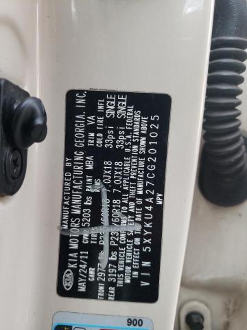 Photo 10 from auction – 2012 KIA SORENTO EX with VIN 5XYKU4A27CG201025