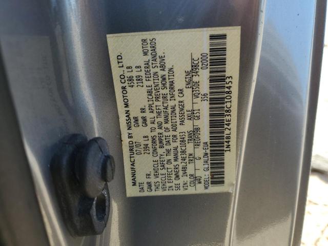 Photo 10 from auction – 2008 NISSAN ALTIMA 3.5 with VIN 1N4BL24E38C108453