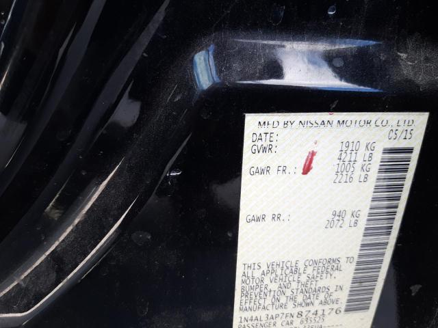 Photo 10 from auction – 2015 NISSAN ALTIMA 2.5 with VIN 1N4AL3AP7FN874176