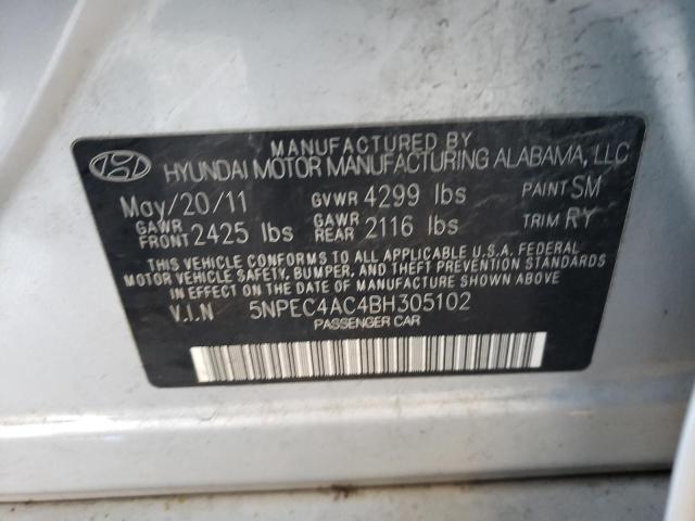 Photo 10 from auction – 2011 HYUNDAI SONATA SE with VIN 5NPEC4AC4BH305102