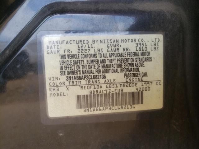 Photo 10 from auction – 2012 NISSAN SENTRA 2.0 with VIN 3N1AB6AP3CL682136