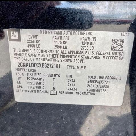 Photo 10 from auction – 2011 CHEVROLET EQUINOX LT with VIN 2CNALDECXB6272101