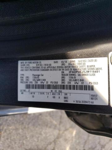 Photo 10 from auction – 2018 FORD FIESTA SE with VIN 3FADP4EJ5JM118491