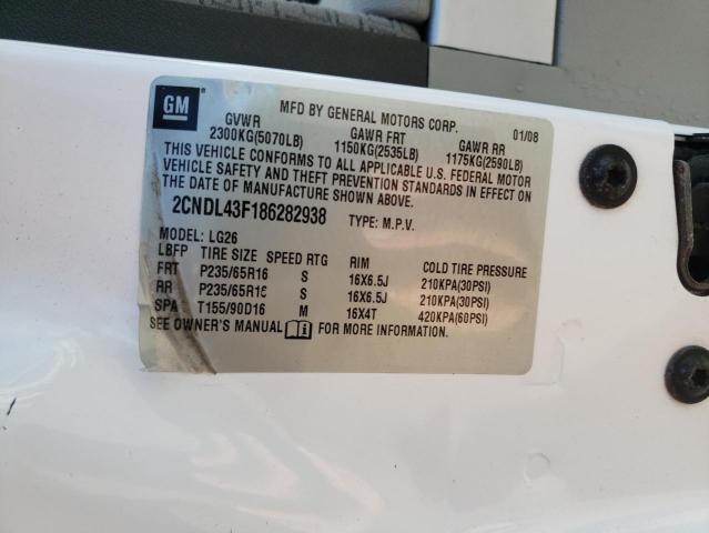 Photo 10 from auction – 2008 CHEVROLET EQUINOX LT with VIN 2CNDL43F186282938