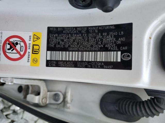 Photo 10 from auction – 2017 LEXUS ES 350 with VIN 58ABK1GG3HU039461
