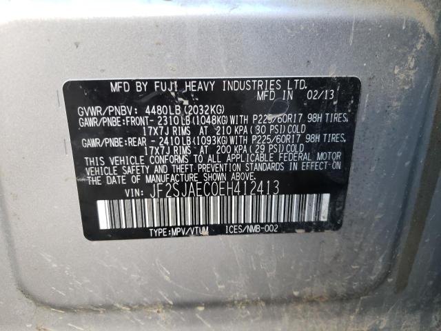 Photo 10 from auction – 2014 SUBARU FORESTER 2 with VIN JF2SJAEC0EH412413