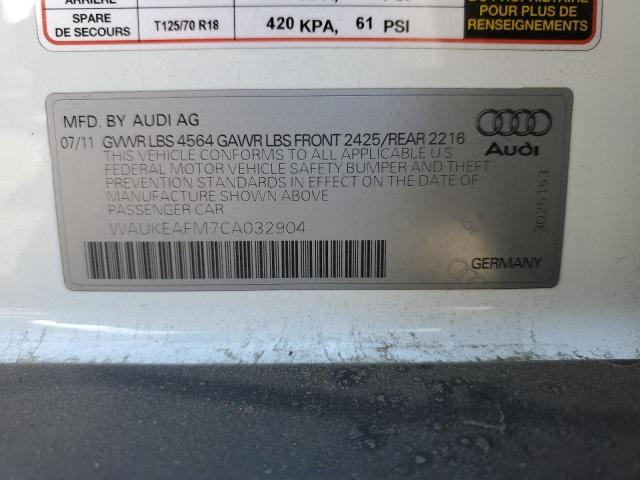 Photo 10 from auction – 2012 AUDI A3 PREMIUM with VIN WAUKEAFM7CA032904