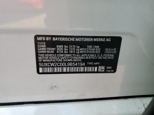Photo 10 from auction – 2020 BMW X7 XDRIVE4 with VIN 5UXCW2C00L9B54194