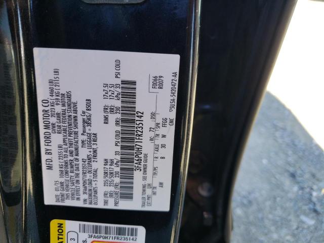 Photo 10 from auction – 2015 FORD FUSION SE with VIN 3FA6P0H71FR235142