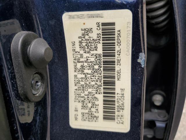 Photo 10 from auction – 2013 TOYOTA COROLLA BA with VIN 5YFBU4EE4DP096896