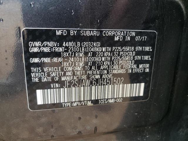 Photo 10 from auction – 2018 SUBARU FORESTER 2 with VIN JF2SJAWC6JH451502