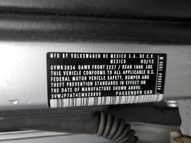 Photo 10 from auction – 2012 VOLKSWAGEN BEETLE with VIN 3VWJP7AT4CM628899