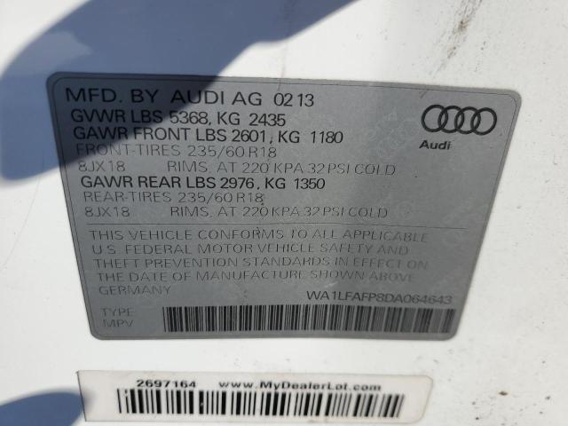 Photo 10 from auction – 2013 AUDI Q5 PREMIUM with VIN WA1LFAFP8DA064643