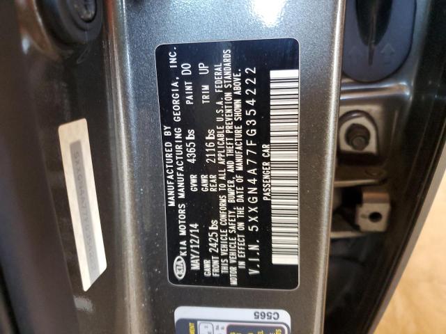 Photo 10 from auction – 2015 KIA OPTIMA EX with VIN 5XXGN4A77FG354222