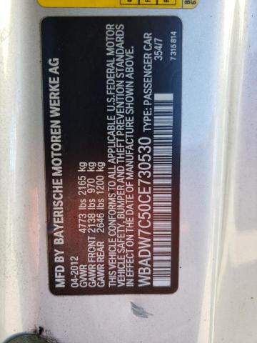 Photo 10 from auction – 2012 BMW 328 I SULE with VIN WBADW7C50CE730530