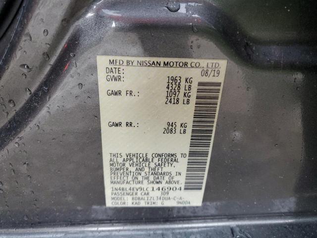 Photo 10 from auction – 2020 NISSAN ALTIMA SL with VIN 1N4BL4EV9LC146904