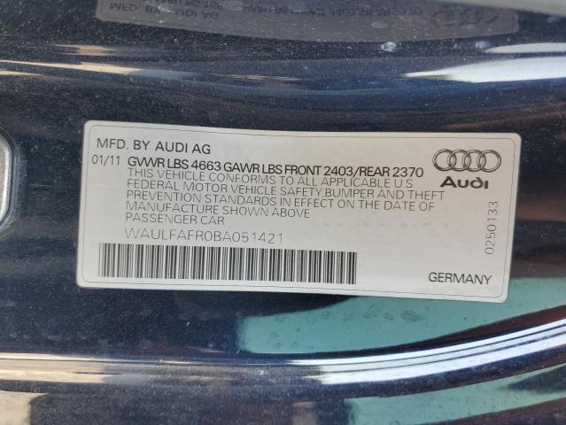 Photo 10 from auction – 2011 AUDI A5 PREMIUM with VIN WAULFAFR0BA051421