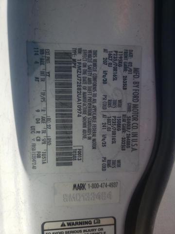 Photo 10 from auction – 2002 FORD EXPLORER X with VIN 1FMZU72E82UA10974