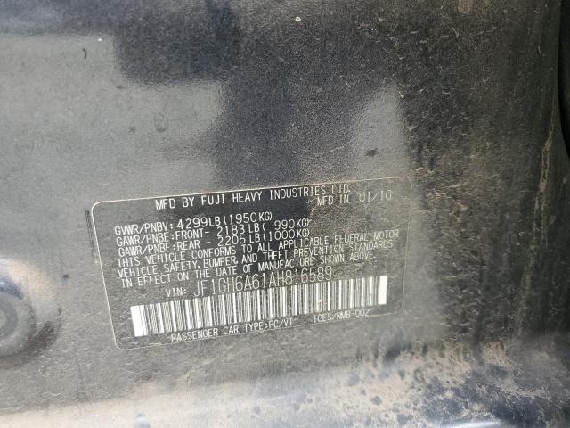 Photo 10 from auction – 2010 SUBARU IMPREZA 2. with VIN JF1GH6A61AH816589