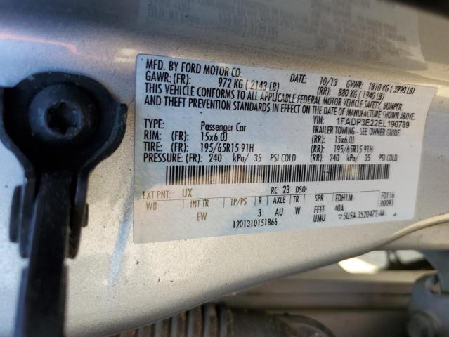 Photo 10 from auction – 2014 FORD FOCUS S with VIN 1FADP3E22EL190789