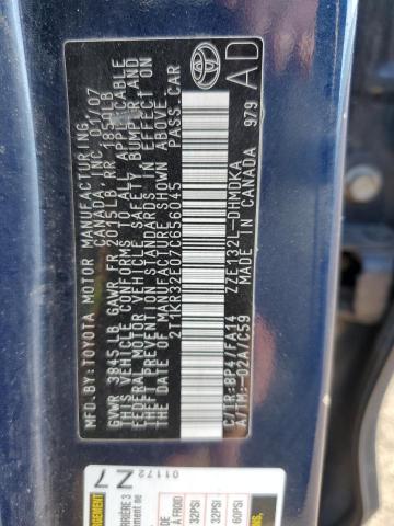 Photo 10 from auction – 2007 TOYOTA COROLLA MA with VIN 2T1KR32E07C656045