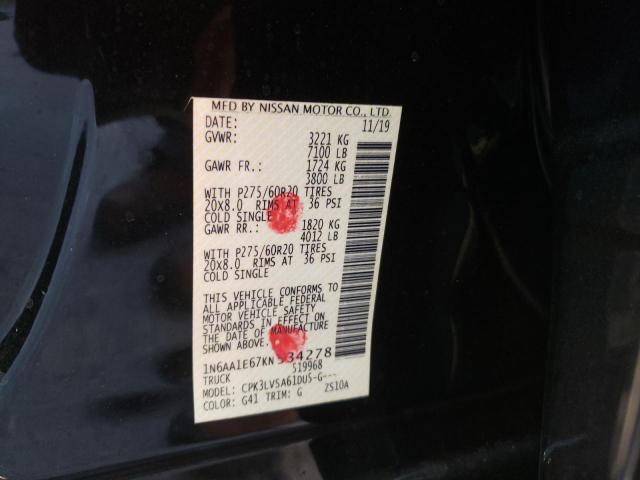 Photo 10 from auction – 2019 NISSAN TITAN PLAT with VIN 1N6AA1E67KN534278