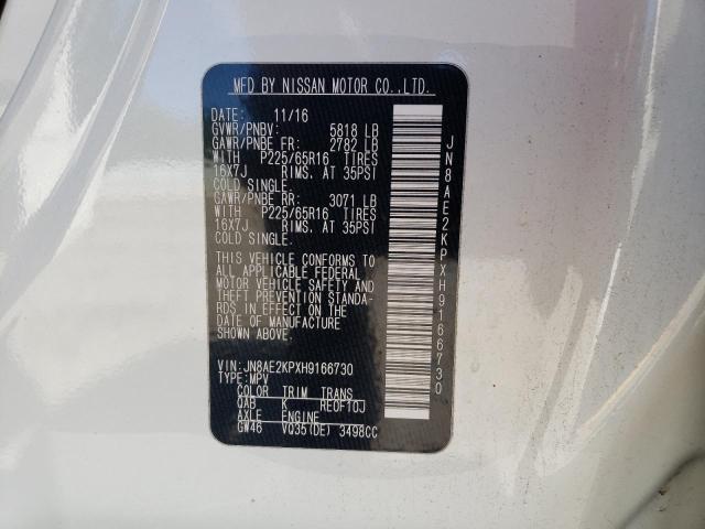 Photo 10 from auction – 2017 NISSAN QUEST S with VIN JN8AE2KPXH9166730