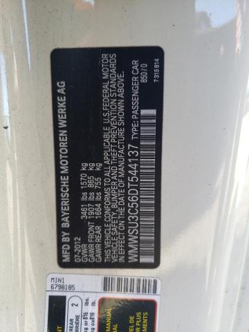 Photo 10 from auction – 2013 MINI COOPER with VIN WMWSU3C56DT544137