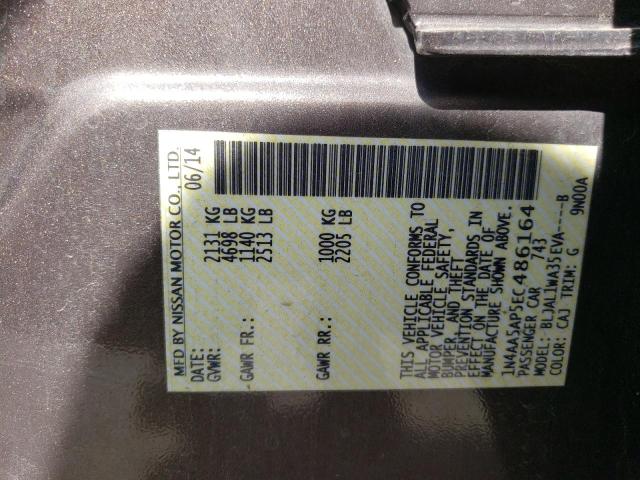Photo 10 from auction – 2014 NISSAN MAXIMA S with VIN 1N4AA5AP5EC486164